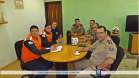 Visita de agentes da Defesa Civil de Pinhais ao quartel do comando do 6º Grupamento de Bombeiros.